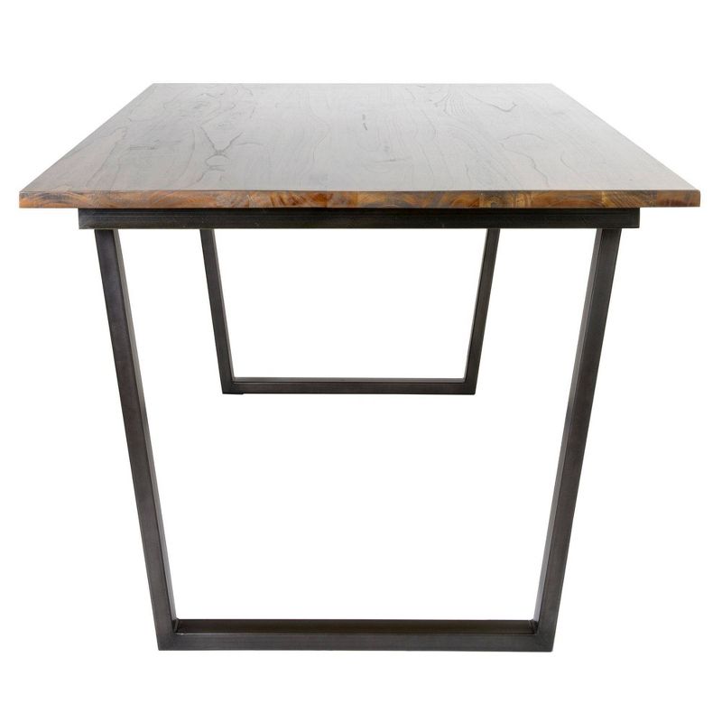 Thompson Dining Table with Metal Base Black - East at Main