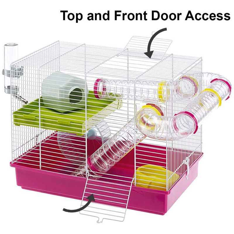 Trixie 2-Story Rabbit Hutch - Medium - Brown/White