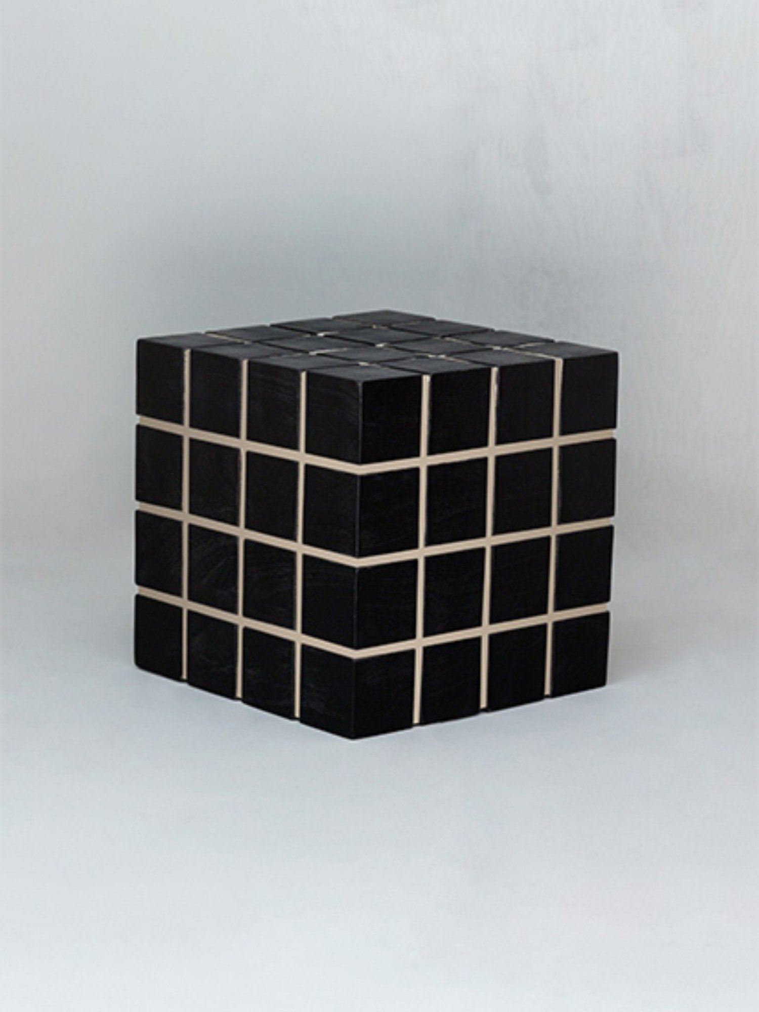Artisans Rose Black Mango Wood Cube Table