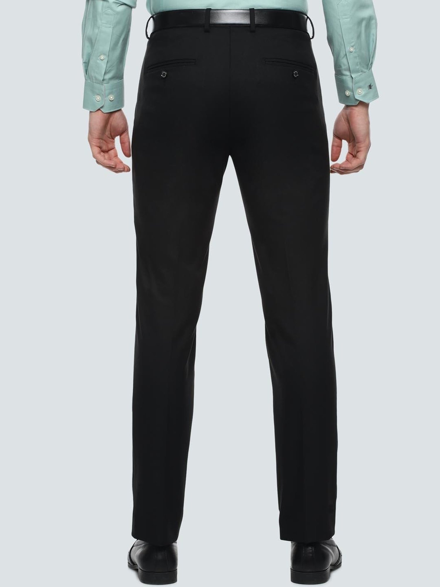 Louis Philippe Black Slim Fit Trousers