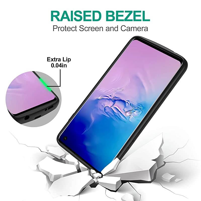 Upgraded Samsung Galaxy S10 Battery Case Qi Wireless Charging Compatible, 4700mAh Slim Rechargeable Extended External Charger Case Compatible Samsung Galaxy S10 (2019)-(6.1 Inches Black)