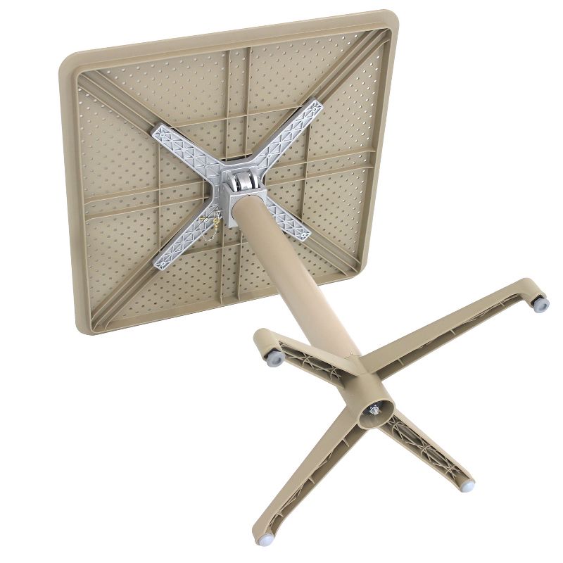 Renaissance Square Outdoor Patio Stacking Table - Gray - Vifah