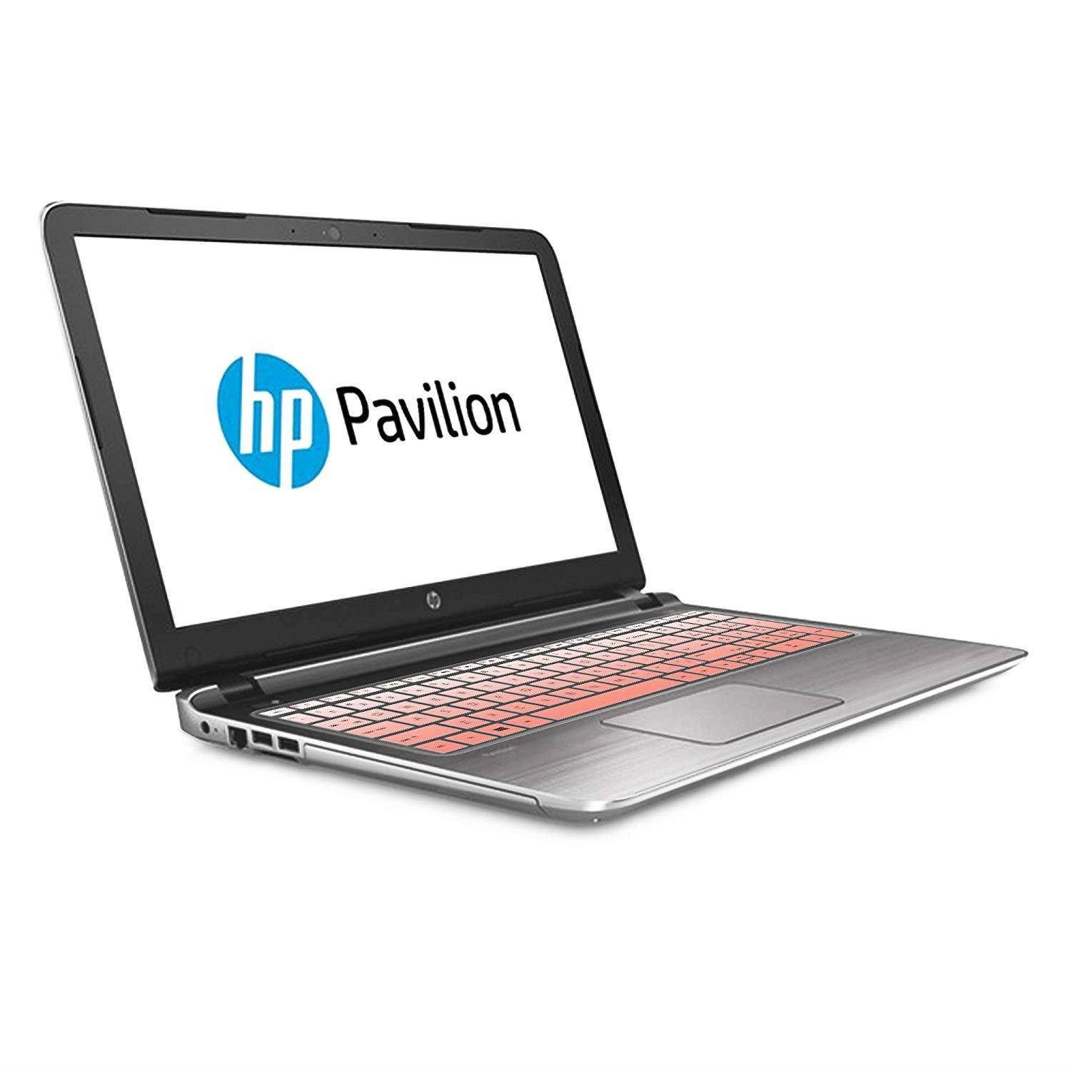 [2Pack] Keyboard Cover Skin for 15.6 HP Pavilion X360 15-BR075NR 15M-BP012DX BP011DX BP111DX BP112DX 15M-BQ021DX BQ121DX, 15-BS020NR 15-BS020WM 15-BS013DX 15-BW011DX, HP Envy 17M (gradualpink)