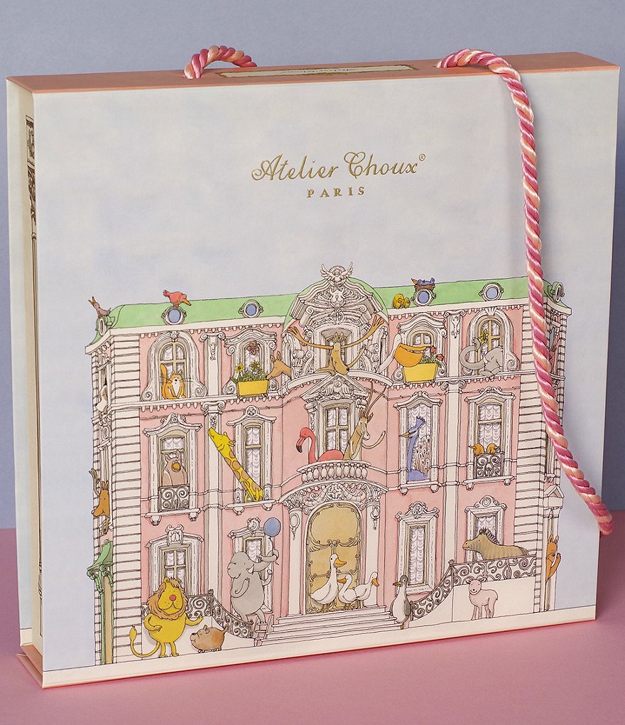 Atelier Choux Paris Organic Cotton Baby Carousel Swaddle Blanket with Gift Box