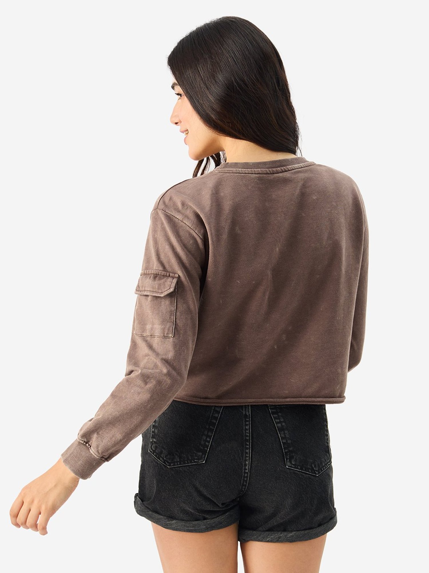 The Souled Store Brown Graphic Print Top