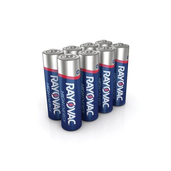 Rayovac High Energy Premium Alkaline Aa Batteries, 8/Pack 8158K