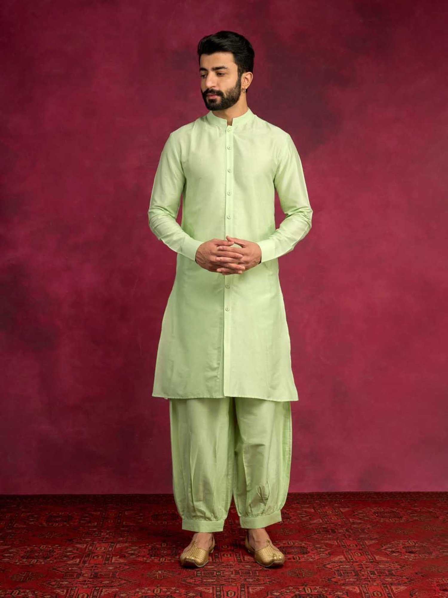 Abhishti Green Straight Fit Kurta