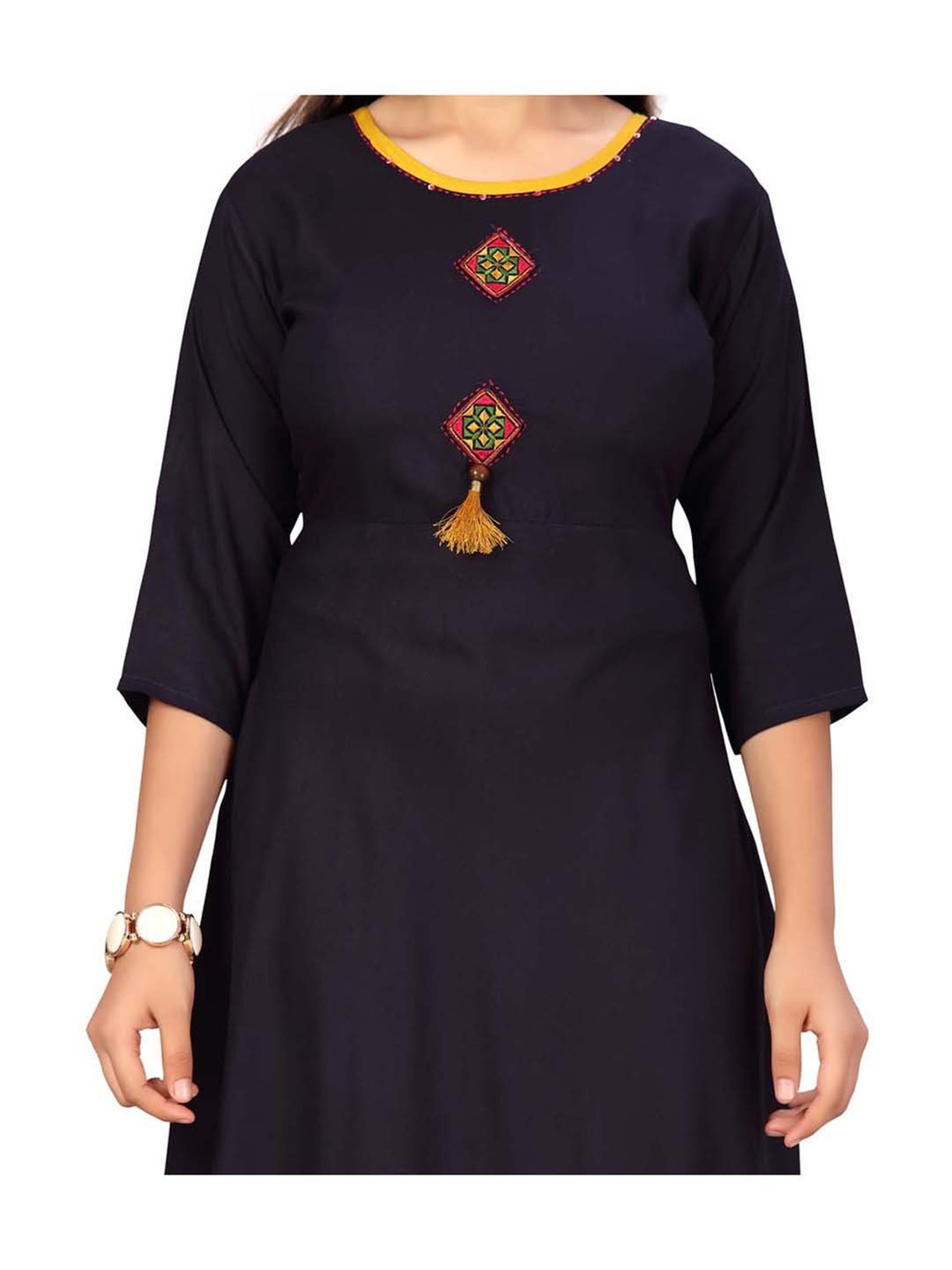 Peppermint Kids Navy Regular Fit Kurta Set