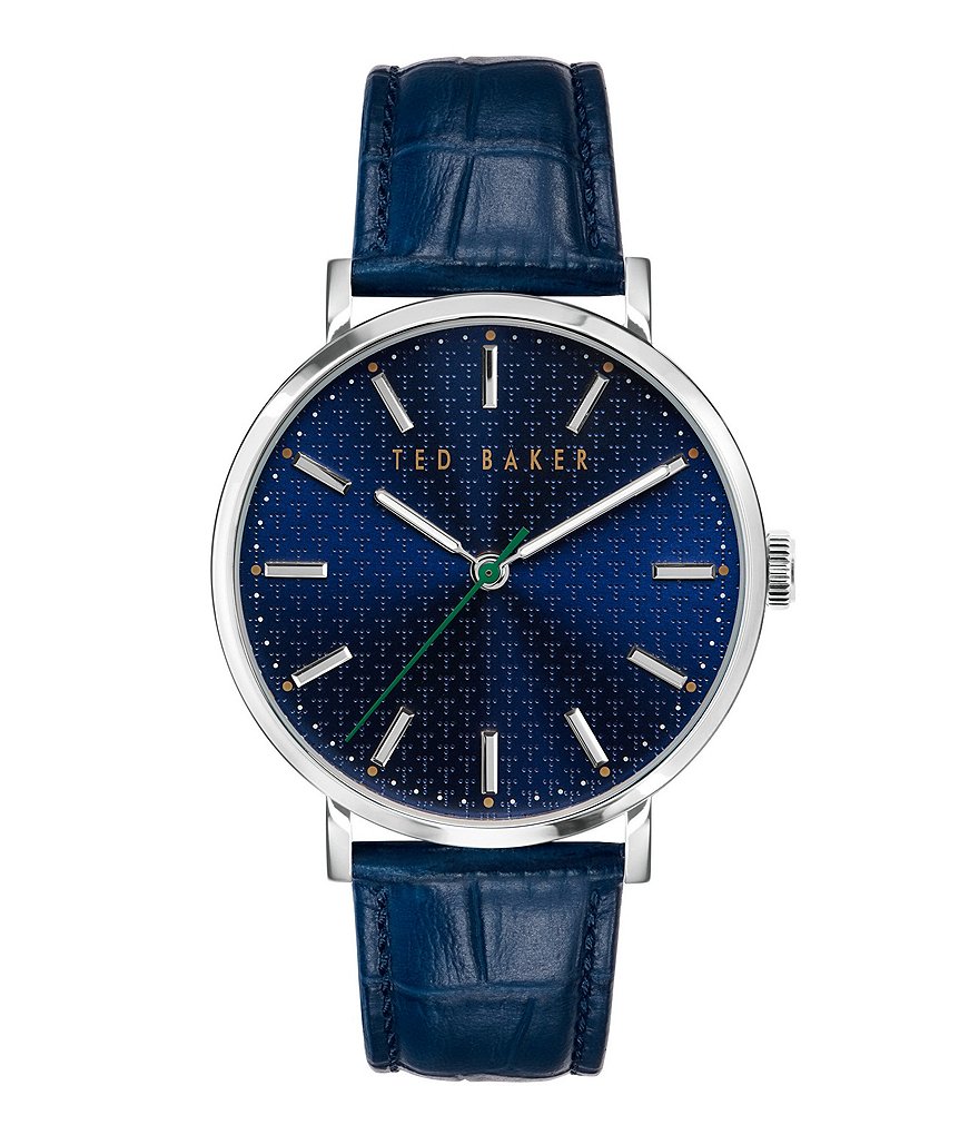Ted Baker London Men's Phylipa Blue Leather Strap Watch