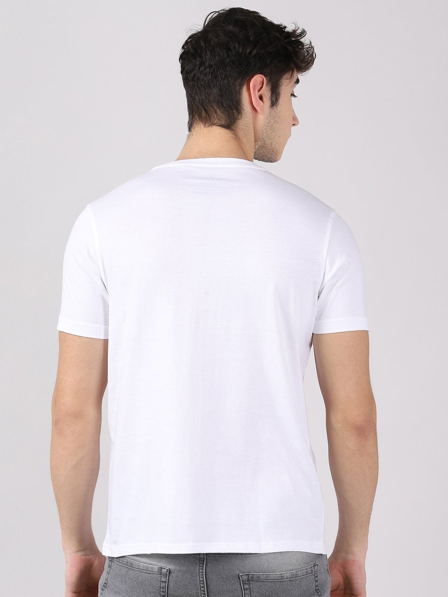 Bushirt White Cotton Crew T-Shirt