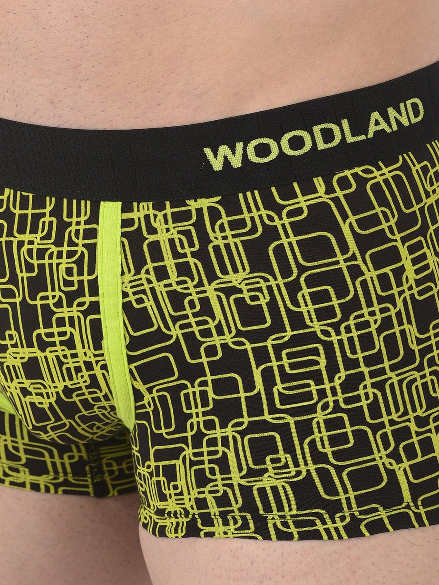 Woodland Black & Green Printed Trunks