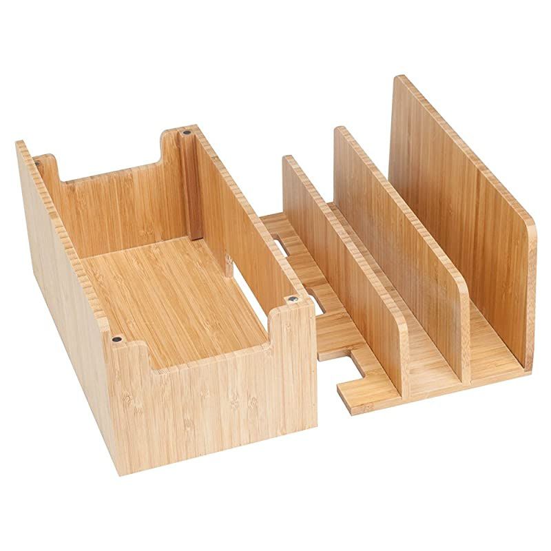 Bamboo Charging Station Compatible Apple Watch Adapter Combo Multi Device Organizer for Apple Watch Smartphones Tablets Laptops and More