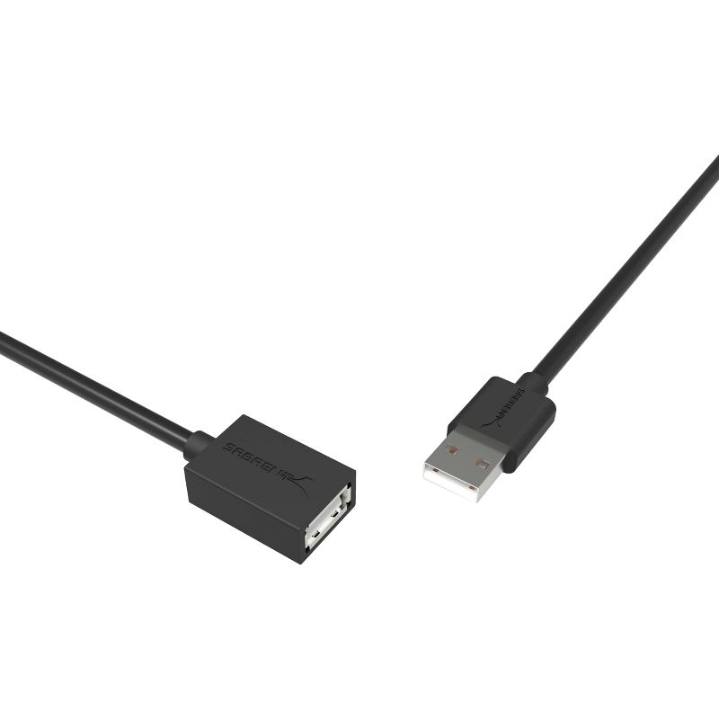 Sabrent 22AWG USB 2.0 Extension Cable - A-Male to A-Female [Black] 3 Feet