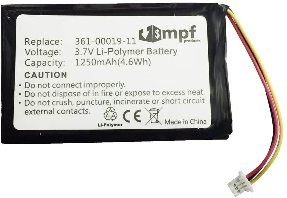 MPF Products 1250mAh 361-00019-11, 361-00019-13, 010-00621-10 Battery Replacement Compatible with Garmin Nuvi 200, 205, 250, 252, 255, 260, 265, 270 GPS Units