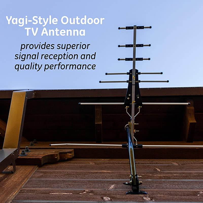Pro Outdoor Yagi TV Antenna HDTV Antenna Long Ran Antenna Compact Design Digital Yagi Antenna Directional Antenna 4K 1080P VHF UHF 33685