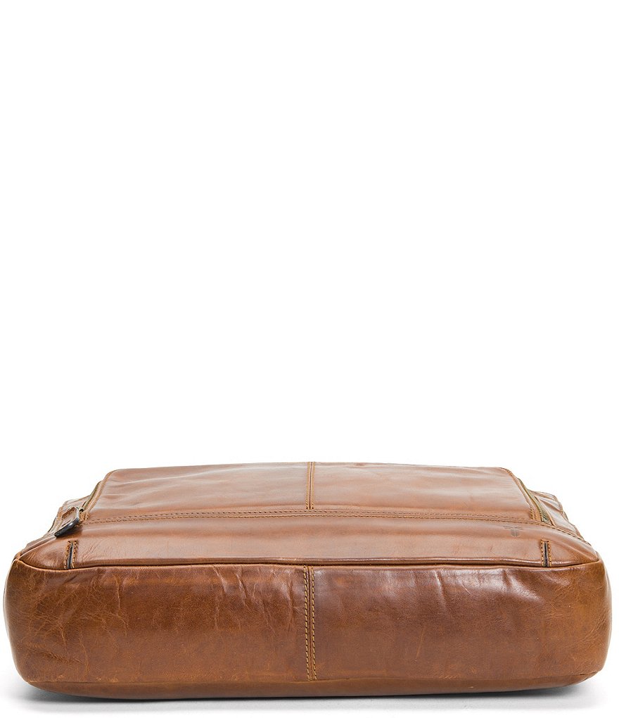 Frye Logan Zip Leather Messenger Bag