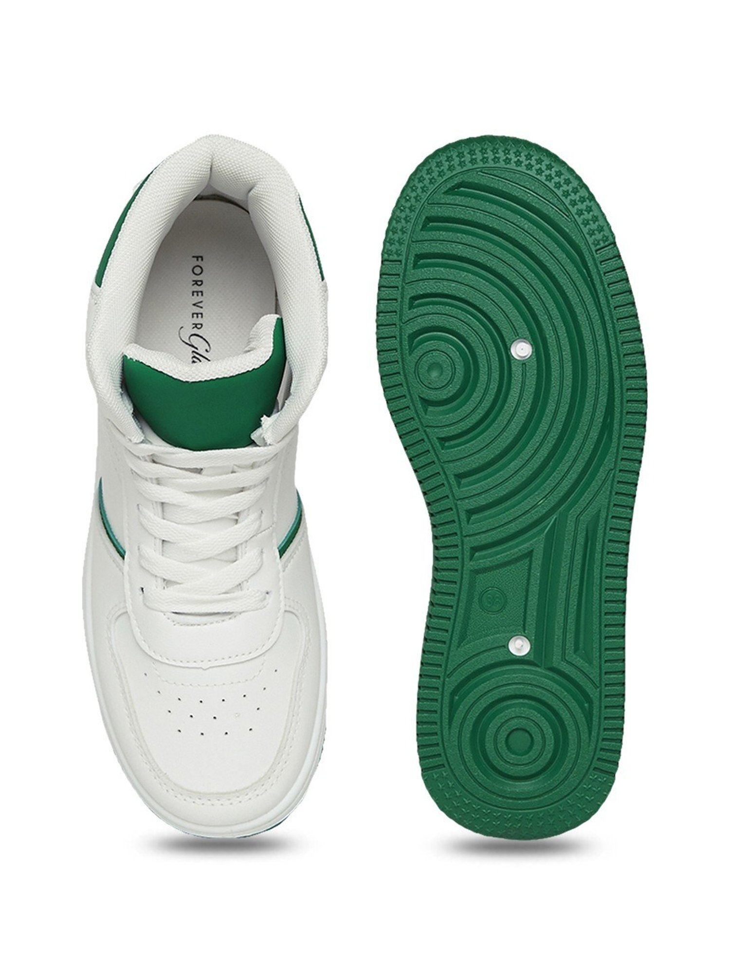 Forever Glam by Pantaloons Women's White Ankle High Sneakers