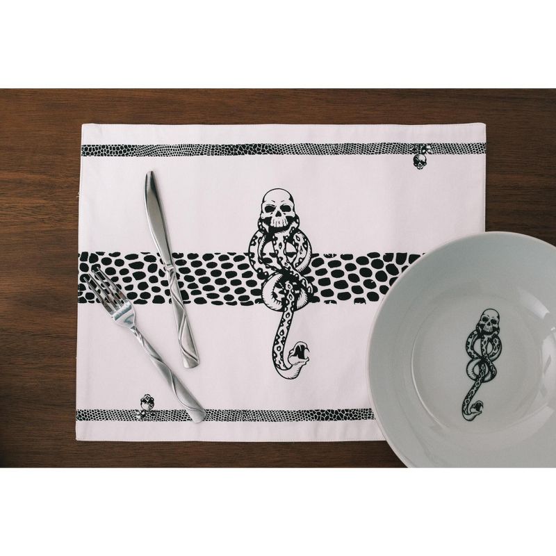 Robe Factory LLC Harry Potter Dinner Table Placemats | 4-Piece Death Eater Dinner Table Mats