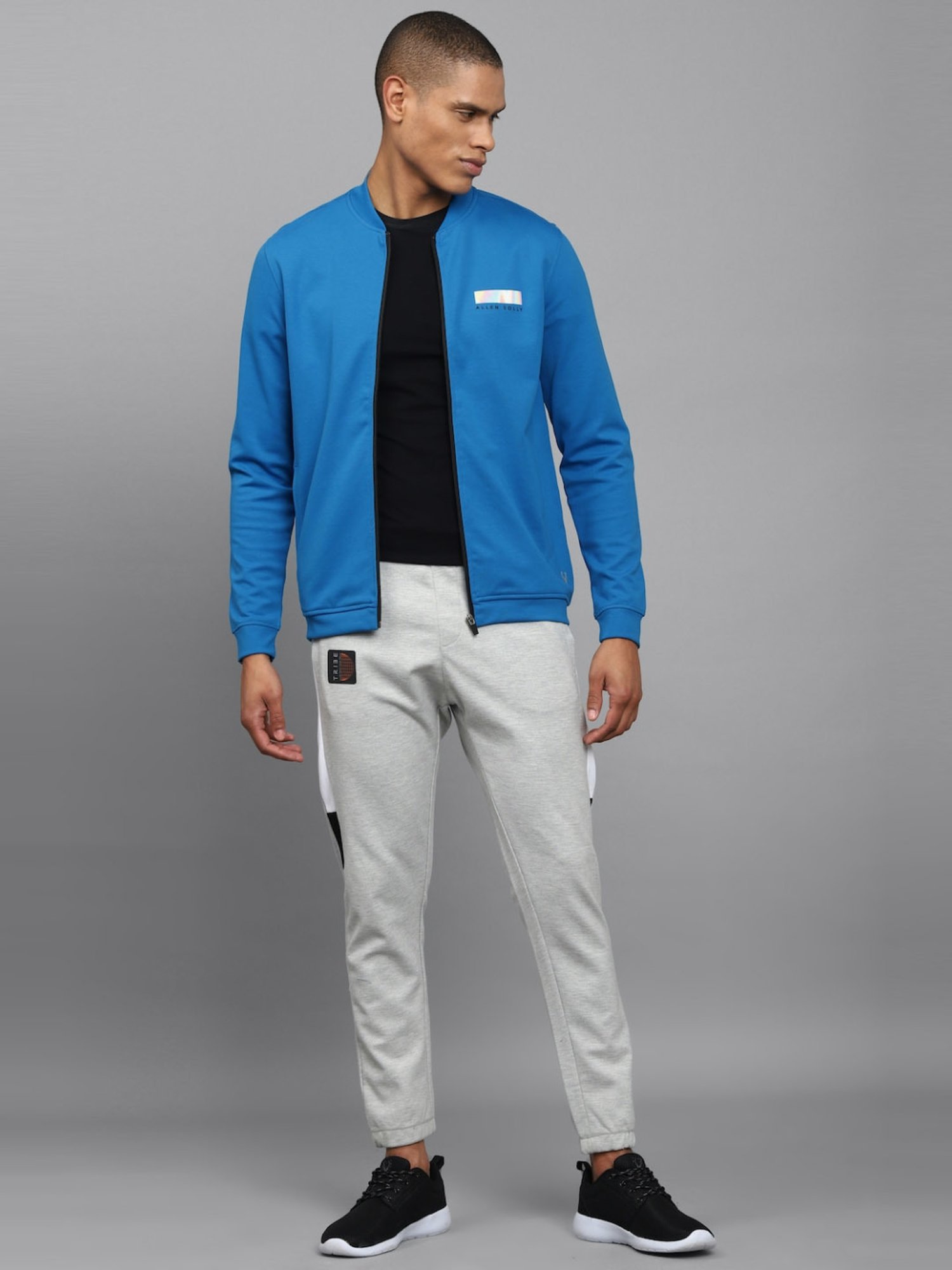 Tribe Blue Regular Fit Printed Sweatshirt