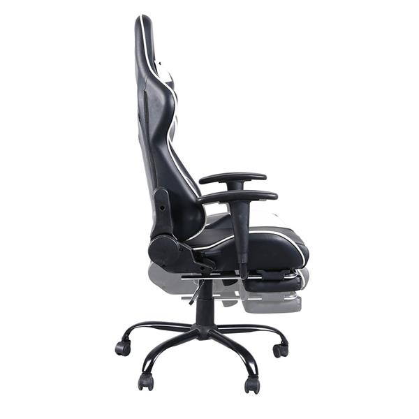 High Back Swivel Chair Racing Gaming Chair Office Chair with Footrest Tier Office Desk Chair Home Single Sofa Chair with Headrest(Red)