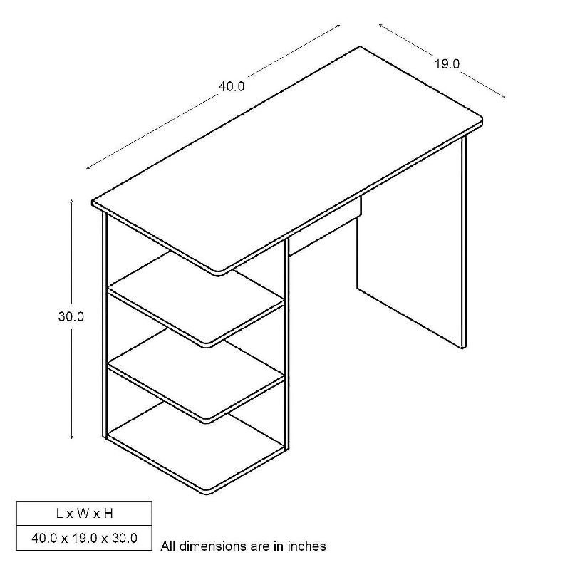 Easy 2 Go Easy2Go Student 40 Casual Desk, Dark Wood WE-OF-0146-CC