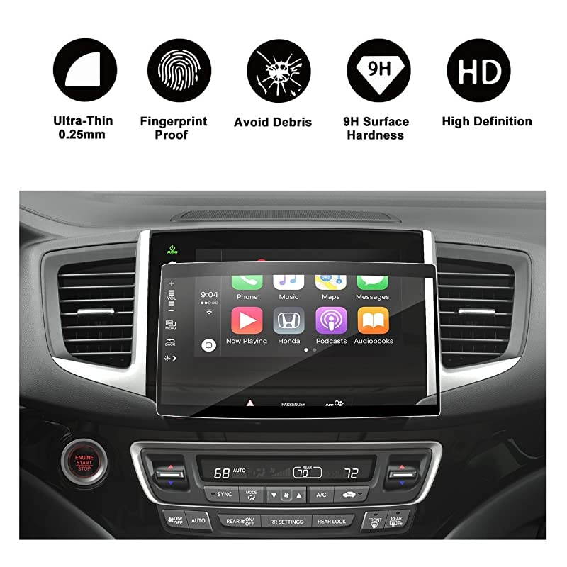 20162019 2020 2021 Pilot Passort Ridgeline Display Navigation TEMPERED GLASS Screen Protector HD Clear ScratchResistant Compatible with LX EX EXL Touring Elite