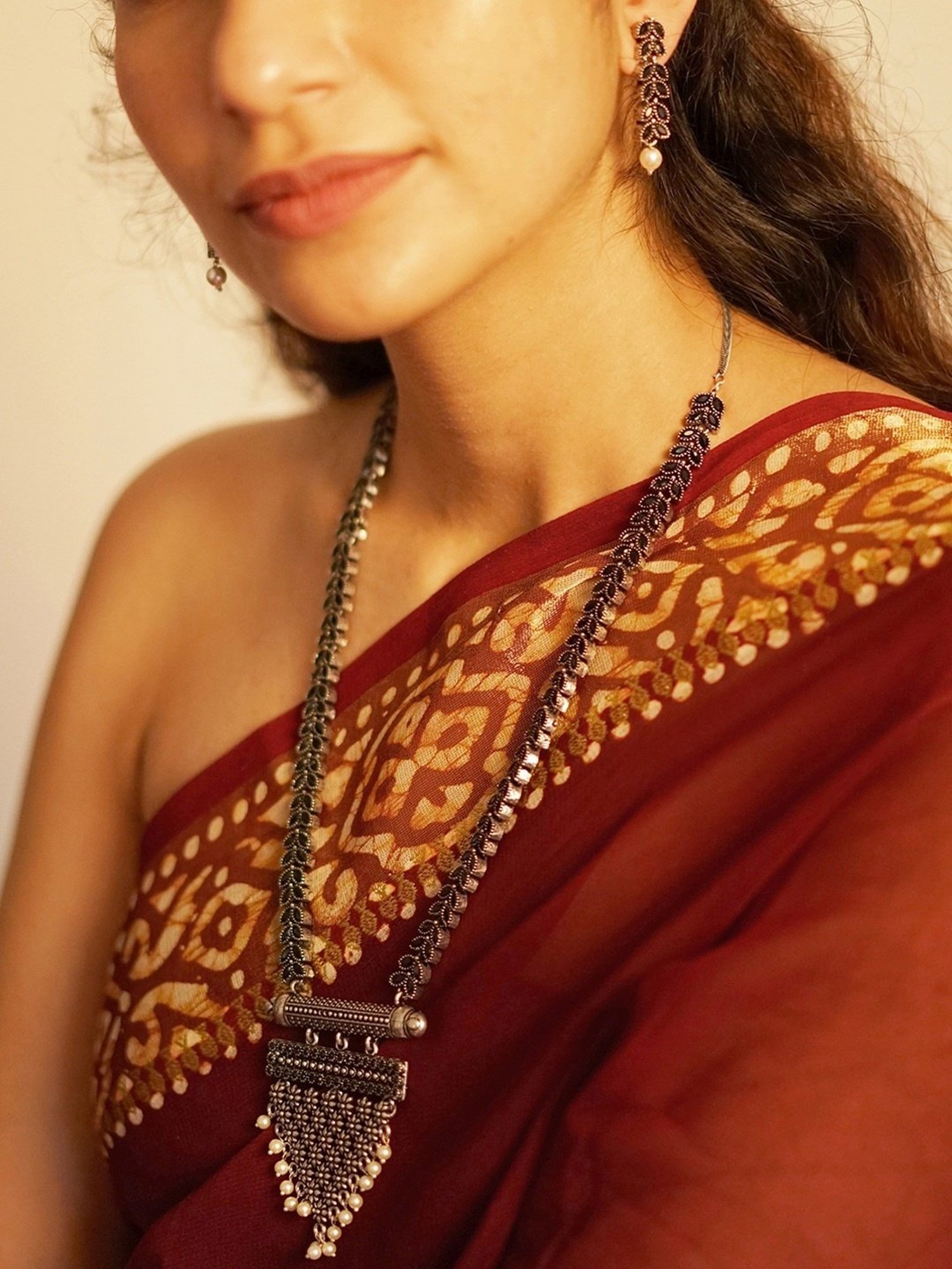 Bold By Priyaasi Men's Stylish Silver-Plated Dumbbell Pendant on a Trendy Chain