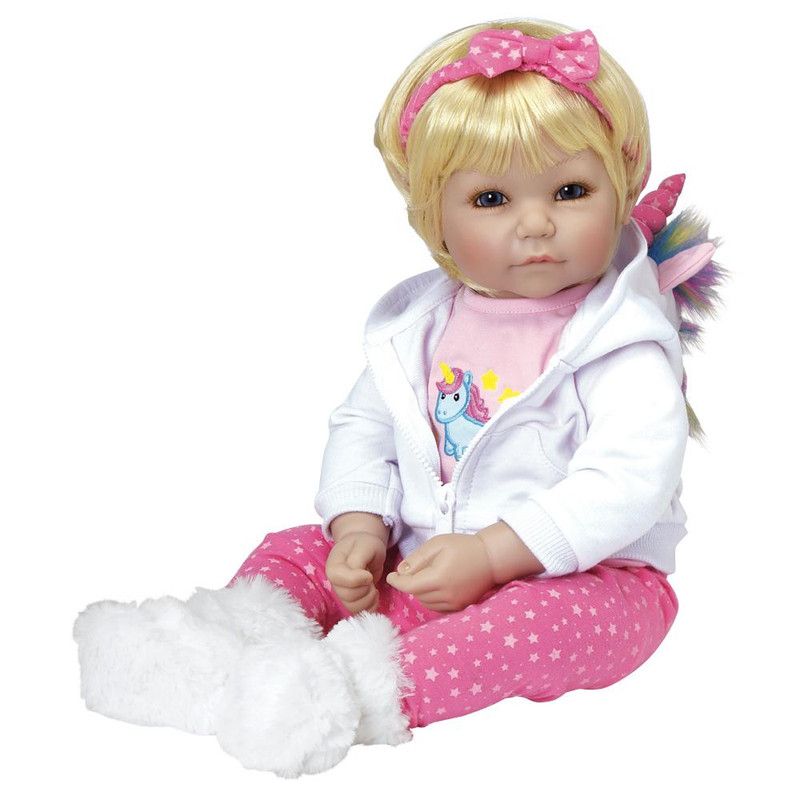 Adora Toddler Doll Rainbow Unicorn with unicorn embroidered outfit and fur boots