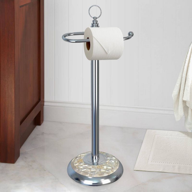 Freestanding Toilet Tissue Holder Chrome - Nu Steel