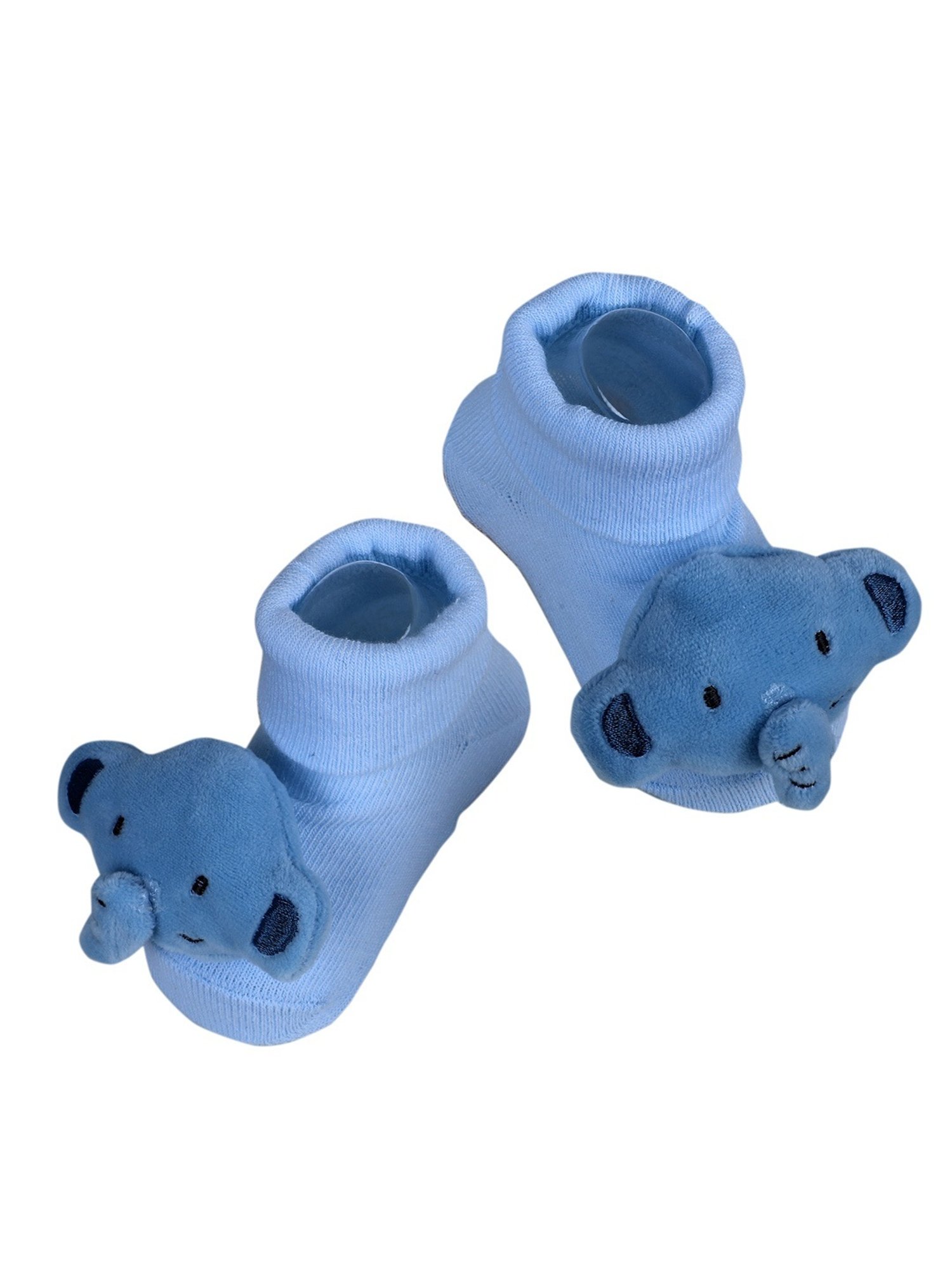 Baby Moo Kids Powder Blue Cotton Applique Socks