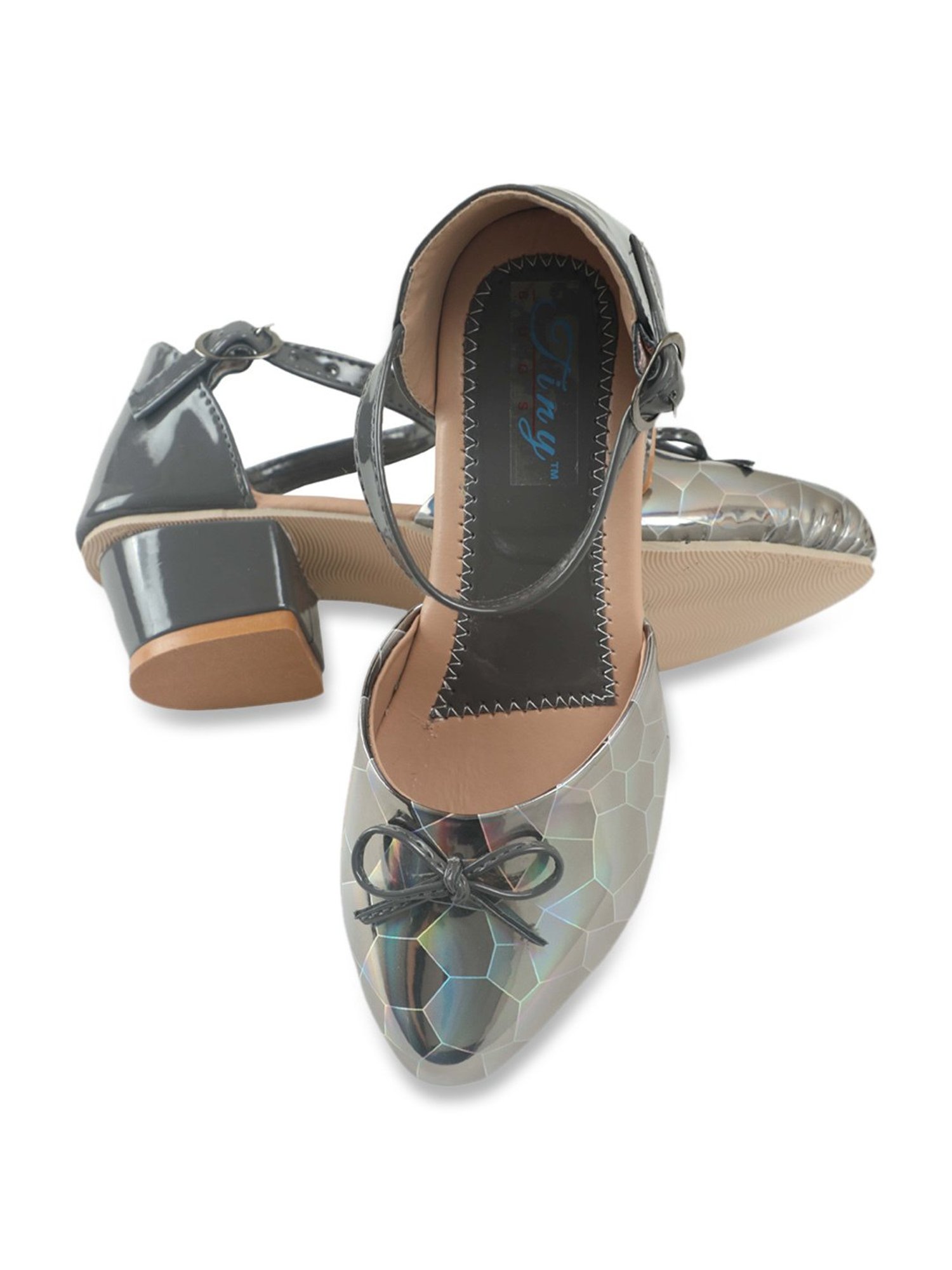 Tiny Bugs Kids Grey & Beige Ethnic Sandals