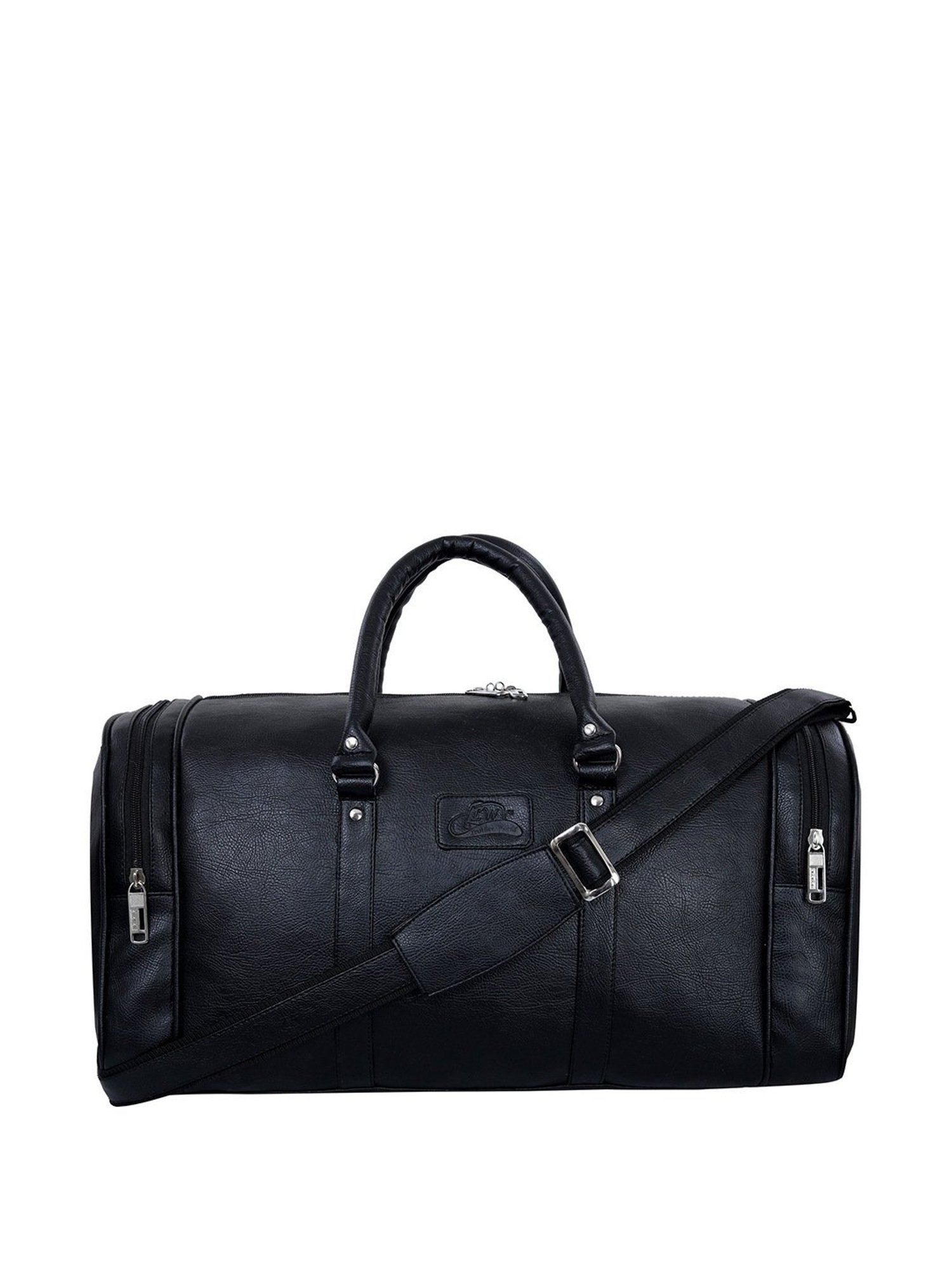 Leather World Black Medium Duffle Bag