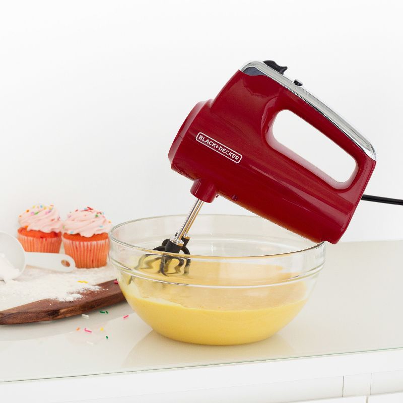 BLACK+DECKER Helix Hand Mixer - Red MX600R