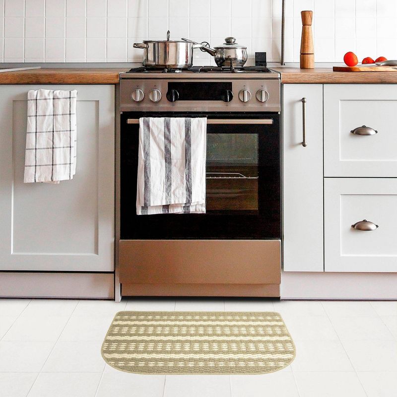 18.1"x29.9" Hudson Slice Bath Mat Tan/Beige - Home Dynamix