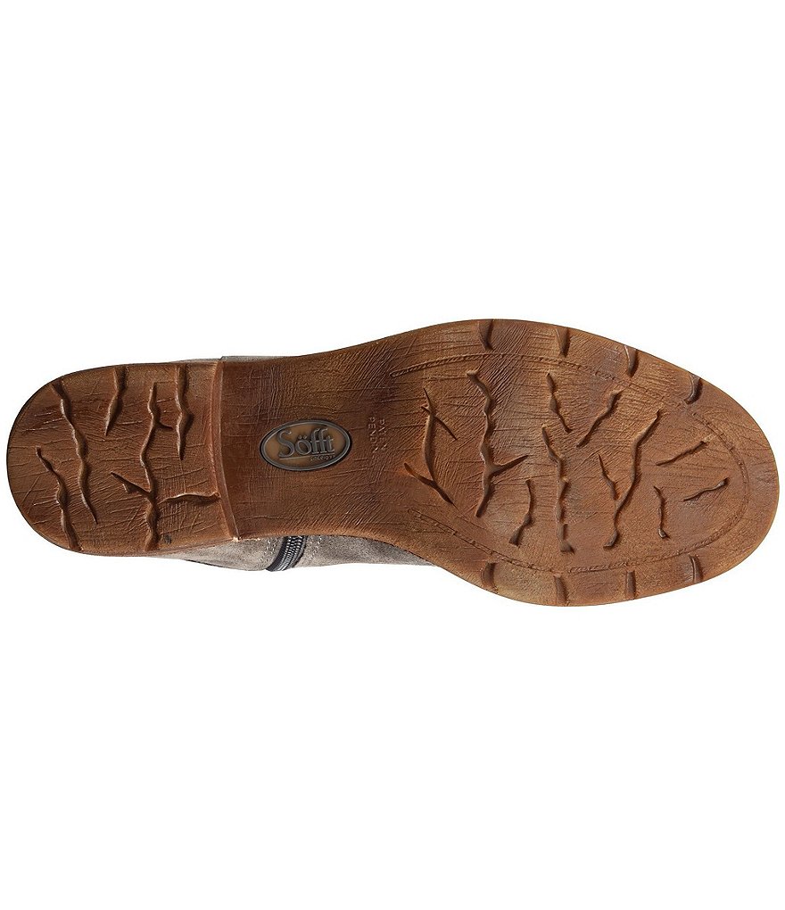 Sofft Sharnell II Waterproof Suede Lace-Up Back Block Heel Tall Boots