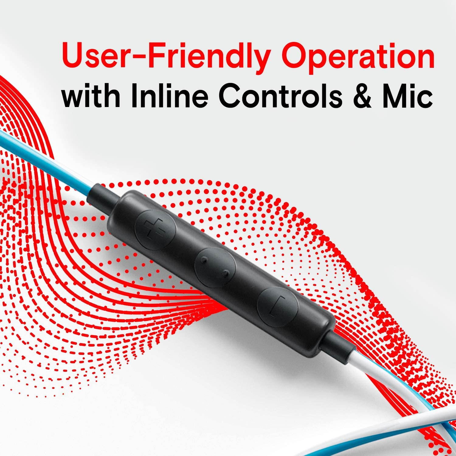 Symphonized NRG X Wood Earbuds Wired with Microphone, Stereo in Ear Headphones for Computer & Laptop, Noise Isolating Earphones for Android Cell Phone with Booming Bass (Blue & White)