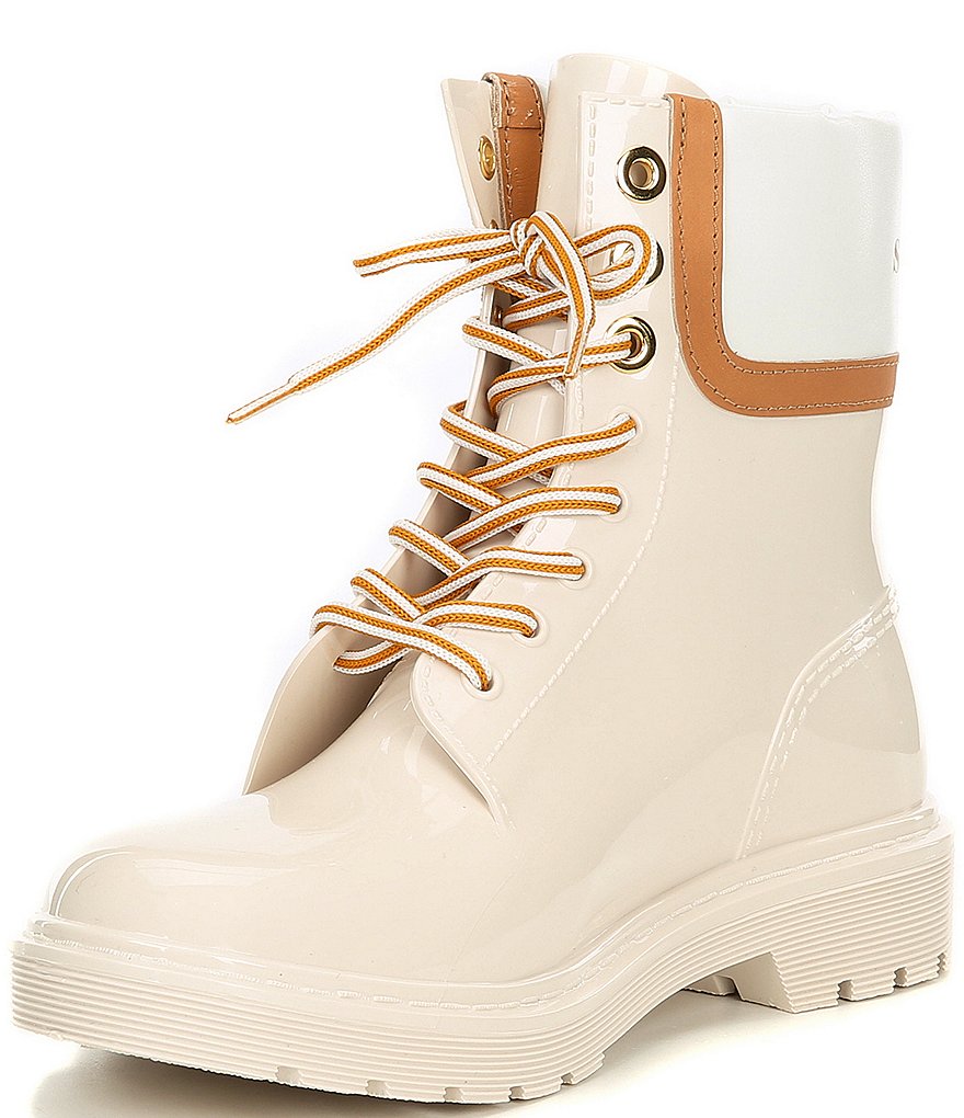 See By Chloe Florrie Lace-Up Rainboots