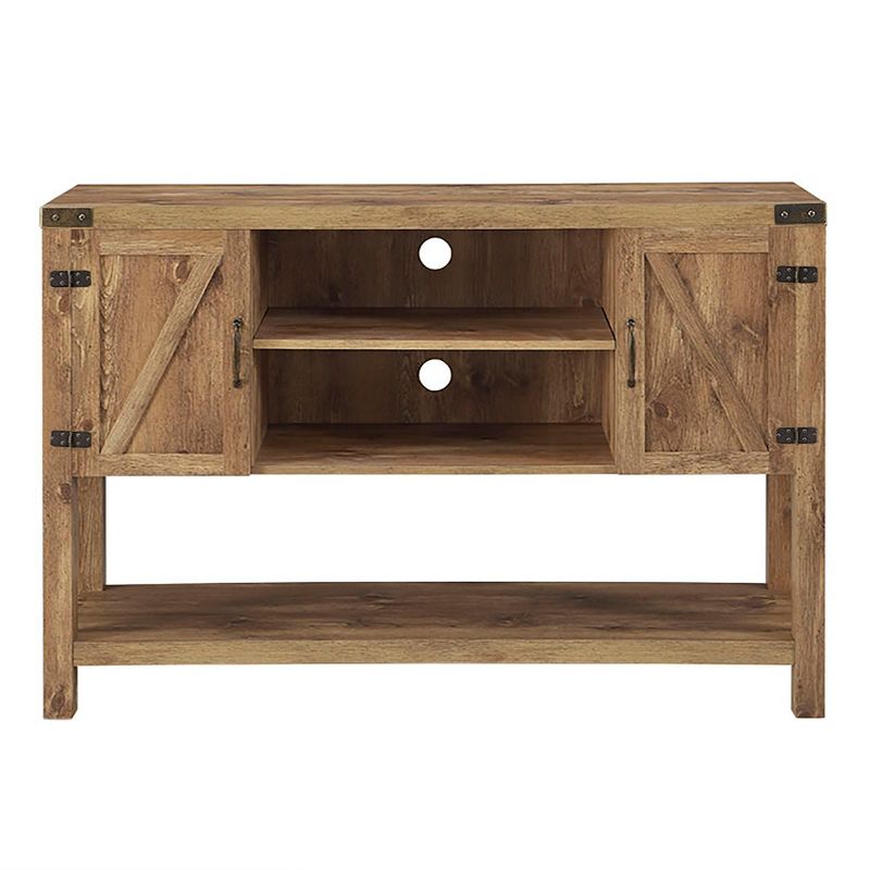 Barn Door Buffet Table Console TV Stand for TVs up to 58" Barnwood - Saracina Home