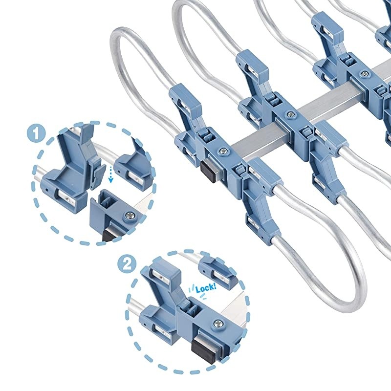 HDTV Antenna Ampilfied Digital Outdoor Antenna4K1080p High Reception40FT RG6 Coaxial Cable150 Miles Range360 Degree Rotation Wireless RemoteSnapOn Installation Support 2 TVS