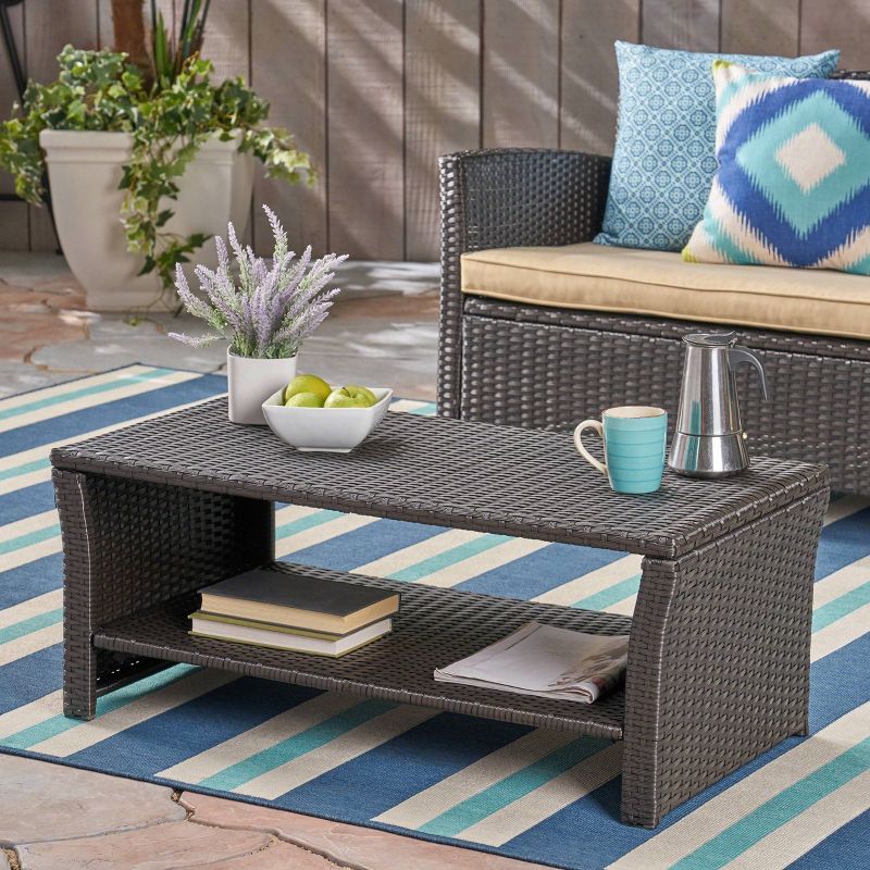 Sheldon Round Coffee Table - Black - Courtyard Casual