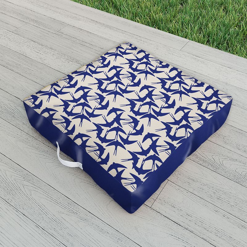 Hello Twiggs Spring Swallows Outdoor Floor Cushion - Deny Designs