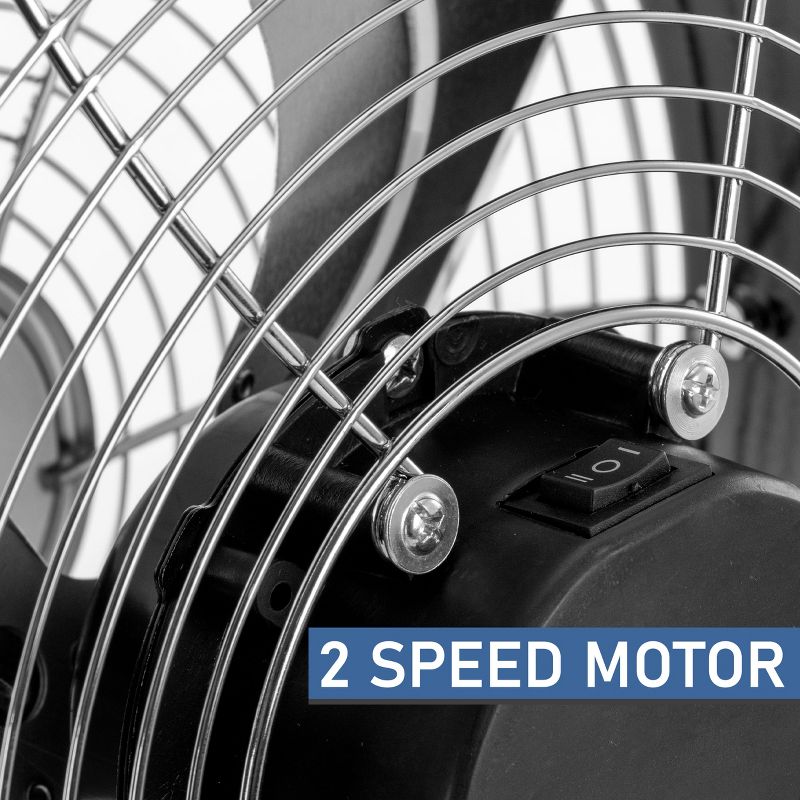 Air King 18" 1/6 HP 3-Speed Adjustable Height Floor Fan with Roll-About Stand