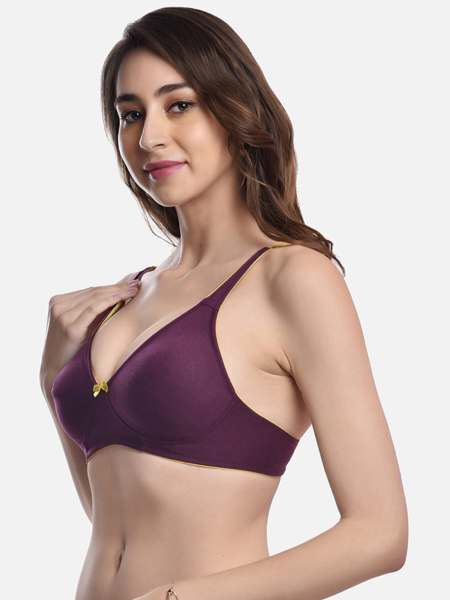 FIMS: Fashion is my Style Green & Purple Everyday Bras - Pack Of 2