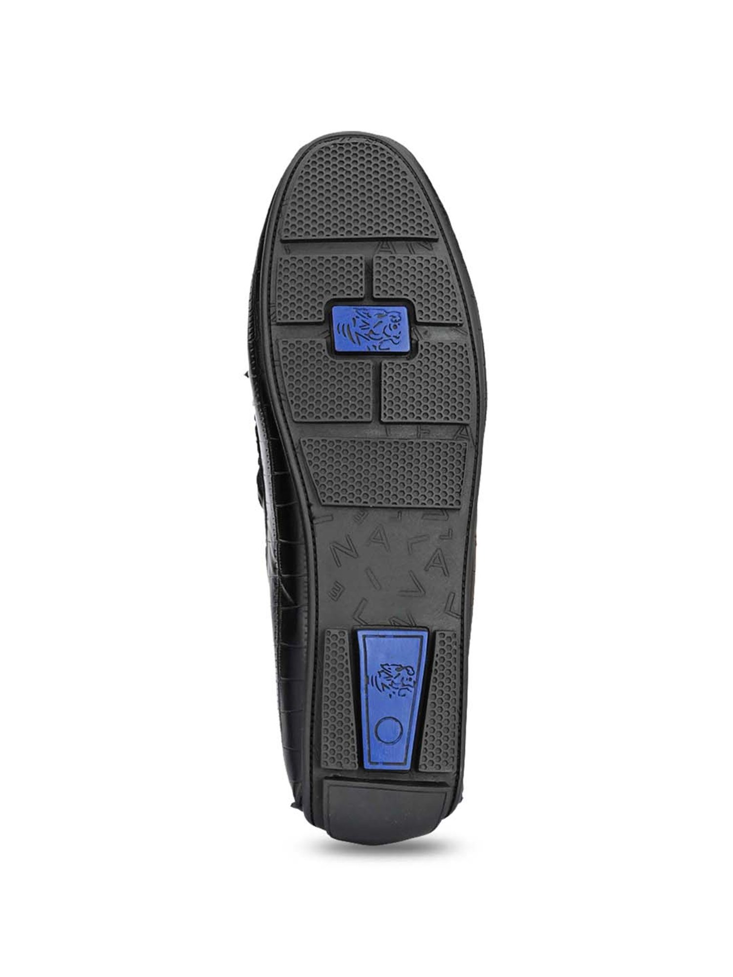 El Paso Men's Black Boat Shoes