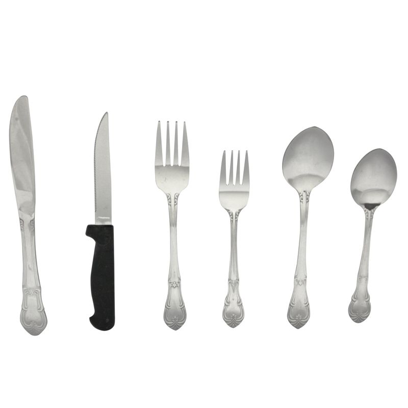 Gibson Alessandro Plus 24 Piece Flatware Set with 4 Steak Knives