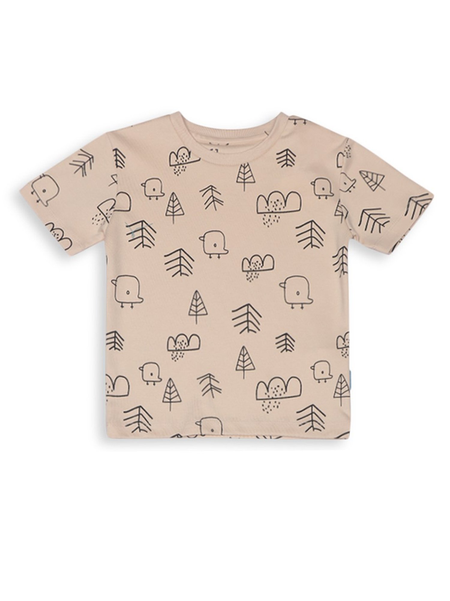 GJ baby Beige Printed T-Shirt with Pants