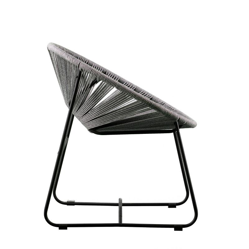 Rondly 2pk Outdoor Patio Rope Accent Chair Gray - Holly & Martin