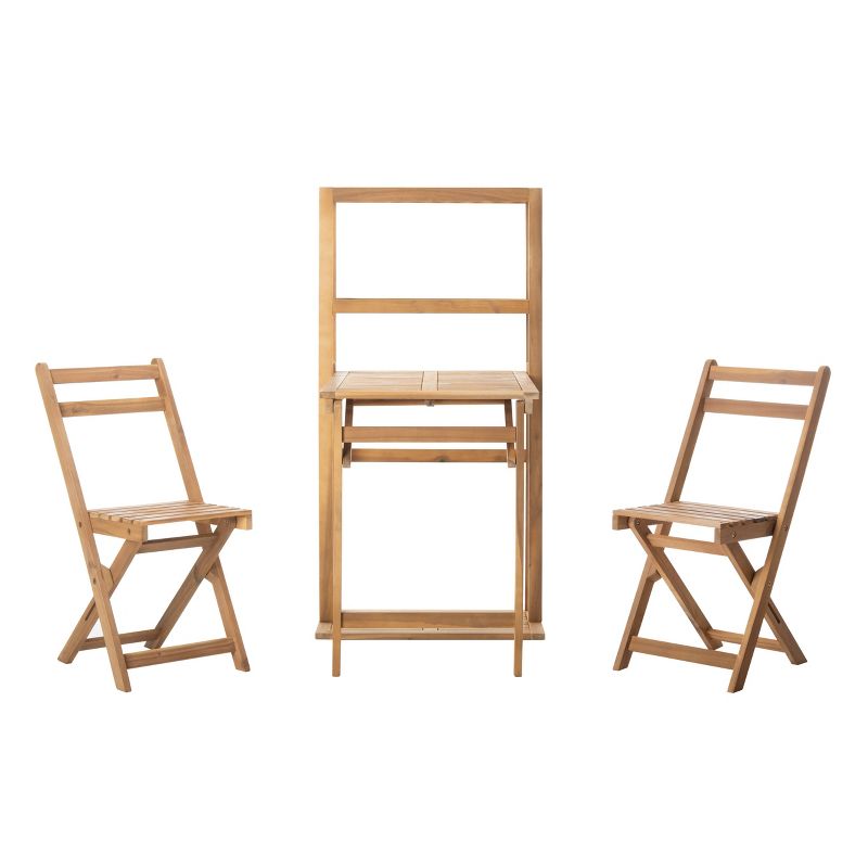 3pc Steel Bistro Set Gray - Nuu Garden