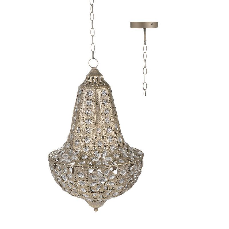 Acrylic Chandelier Gold/Clear - A&B Home