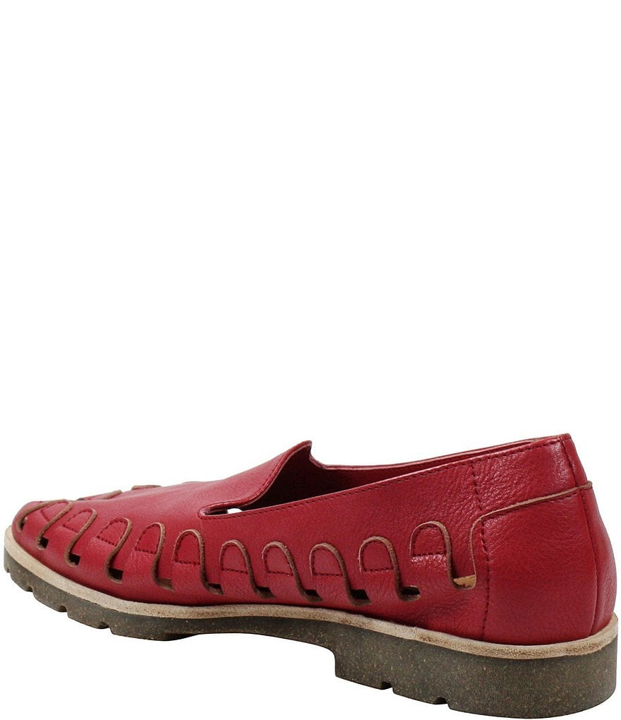 L'Amour Des Pieds Xanthia Leather Cut Out Venetian Slip Ons